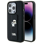 Karl Lagerfeld KLHCP14LGSAKCPK Gripstand Saffiano Karl&Choup Hardcase for iPhone 14 Pro 6.1" / black