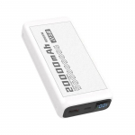 SENDEM PH82 ārējais akumulators (powerbank) | 20000 mAh | 22.5W | USB-C, USB-A | LED ekrāns | balts