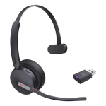 K&otilde;rvaklapid Yealink Yealink WH64 Hybrid Mono Teams Juhtmevabad pea&uuml;mber kinnitatavad kontori/k&otilde;nekeskuse mikro-USB Bluetooth Black