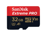 SanDisk microSDHC Extreme Pro 32GB U3 V30 UHS-I A1 100/90 MB/s m&auml;lukaart