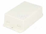 Enclosure: multipurpose | X: 70.6mm | Y: 105mm | Z: 35.5mm | ABS | white