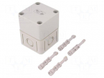 Enclosure: multipurpose | X: 65mm | Y: 65mm | Z: 81mm | TK PS | grey | IP66