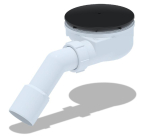 Vannisifoon 1 1/2'' x90 h=53, Black
