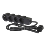 Pagarinātājs 694553 4-vietīgs 16A 1.5m 1.5mm&sup2; melns