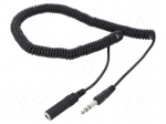 Cable | Jack 6.35mm socket,Jack 6.35mm plug | 5m | black