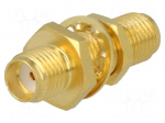 Coupler | SMA female,both sides | straight | 50&Omega; | teflon