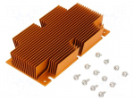 Heatsink: extruded | grilled | BGA | golden | L: 117mm | W: 61mm | H: 22.9mm