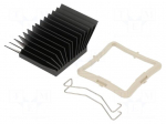 Heatsink: extruded | grilled | BGA | black | L: 35mm | W: 35mm | H: 19.5mm