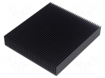Heatsink: extruded | grilled | black | L: 100mm | W: 90mm | H: 17mm