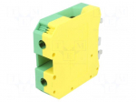 Splice terminal: rail | 50mm2 | ways: 1 | terminals: 2 | yellow-green