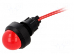 Indicator: LED | prominent | 230VAC | Cutout: &Oslash;13mm | IP40 | 300mm leads