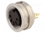 Connector: M16 | socket | female | soldering | PIN: 5 | 5A | 60V | IP40
