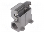 Enclosure: for Han connectors | Han A | size 10A | with latch | M25