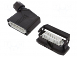 Connector: HDC | male + female | Pitch: 66x16mm | 250V | 20A | PIN: 16