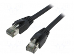Patch cord | S/FTP | Cat 8.1 | stranded | Cu | LSZH | black | 1m | 26AWG