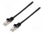 Patch cord | SF/UTP | 5e | stranded | CCA | PVC | black | 50m | 26AWG