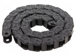 Cable chain | Series: Light | Bend.rad: 38mm | L: 986mm | Colour: black