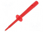 Test probe | 16A | red | Socket size: 4mm | Plating: nickel plated