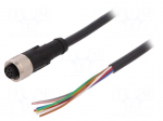 Connection lead | M12 | PIN: 8 | straight | 5m | plug | 30VAC | 4A | -25&divide;80&deg;C