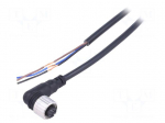 Connection lead | M12 | PIN: 3 | angled | 2m | plug | Insulation: PVC