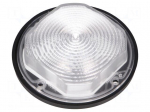 LED lens | round | Mat: silicone | transparent | Colour: black | H: 23mm
