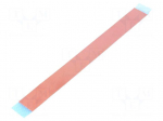 Tape: heat transfer | W: 20mm | L: 200mm | Thk: 1mm | 6W/mK | silicone