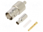 Connector: BNC | plug | female | straight | 50&Omega; | soldering,crimped
