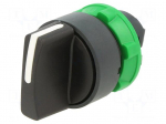 Switch: rotary | 22mm | Stabl.pos: 1 | black | none | IP66 | prominent