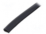 Hole and edge shield | PVC | L: 10m | black | H: 10mm | W: 5.5mm | -30&divide;70&deg;C