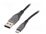 Cable | USB 2.0 | USB A plug,USB B micro plug | nickel plated | 3m