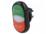 Switch: double | 22mm | Stabl.pos: 1 | green/red | M22-FLED,M22-LED