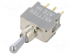 Switch: toggle | Pos: 3 | SPDT | (ON)-OFF-ON | 0.05A | 0.05A | ATE | 50m&Omega;