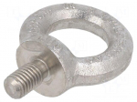 Lifting eye bolt | M10x17 | Head: eye | acid resistant steel A4