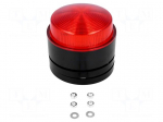 Signaller: lighting | flashing light | red | X80 | 24VDC | IP67 | 40mA