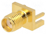 Connector: SMA | socket | female | card edge,middle board mount