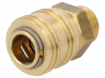 Quick connection coupling | straight | max.35bar | brass | D: 25mm