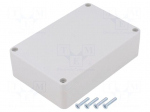 Enclosure: multipurpose | X: 70mm | Y: 105mm | Z: 30mm | ABS | light grey