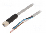 Cable: for sensors/automation | M12 | PIN: 5 | straight | 3m | plug | 16A