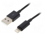 Cable | USB 2.0 | Apple Lightning plug,USB A plug | gold-plated | 2m