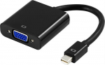 Adapter DELTACO mini DisplayPort - VGA, black / DP-VGA3