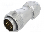 Connector: circular | plug | male | PIN: 16 | IP67 | WF28 | 10.5&divide;12.5mm