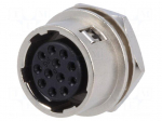 Connector: circular | push-pull | socket | PIN: 12 | 2A | HR10 | soldering