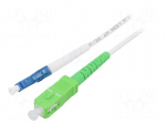 Fiber patch cord | OS2 | LC/UPC,SC/APC | 2m | 9/125um | LSZH | white | LAN