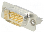 Connector: D-Sub | PIN: 9 | socket | male | on PCBs,PCB snap | straight