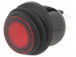 ROCKER | DPST | Pos: 2 | ON-OFF | 20A/14VDC | red | IP65 | LED | RA | UL94V-2