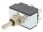 Switch: toggle | Pos: 3 | DPDT | ON-OFF-ON | 21A/14VDC | TB/TB1 | 50m&Omega; | 17N