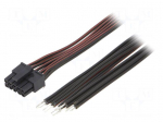Cable | female | PIN: 10 | 0.6m | 4A | Insulation: PVC | black-red | TLYp