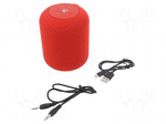 Speaker | red | Jack 3,5mm,microSD,USB B micro | hands-free set