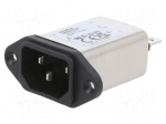Connector: AC supply | socket | male | Inom: 6A | Ir: 310uA | 250VAC