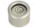 Spirit level | H: 15mm | aluminium | Body: natural | bull's eye levels